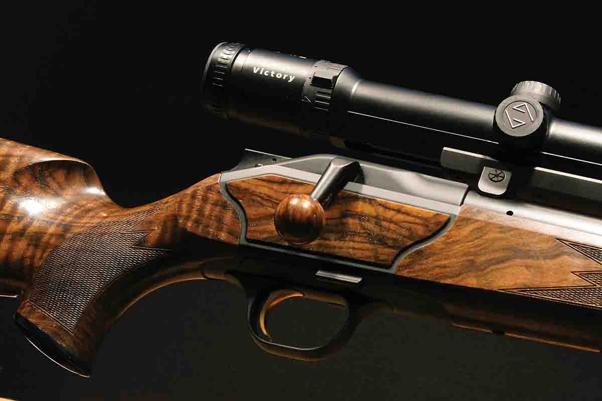 A Blaser R8 was topped off with a Zeiss Victory riflescope.